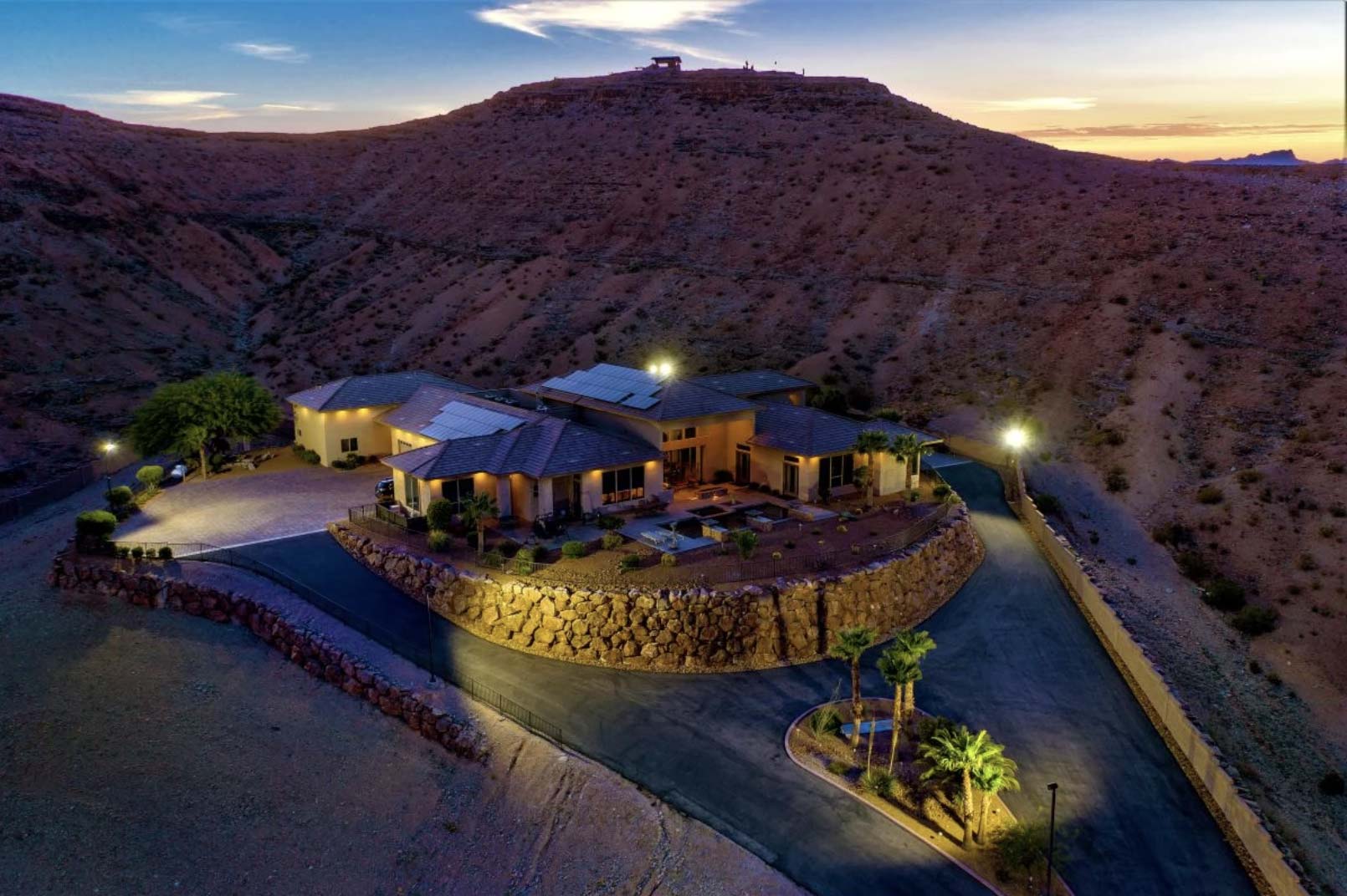 samplephoto1 Large Las Vegas home for sale, shot at dusk using a drone